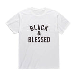 Black & Blessed White & Black T-Shirt